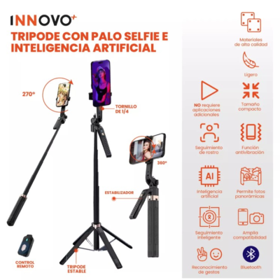 Palo Selfie Trípode Inteligente 1.8M - Imagen 5