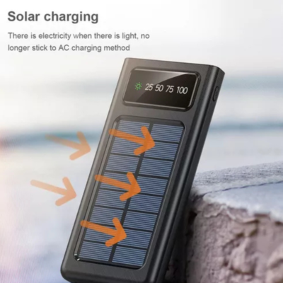 POWER BANK DE 20000 MAH 4 PUERTOS SOLAR - Imagen 4