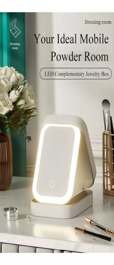 Organizador De Maquillaje Con Espejo Led - Imagen 8