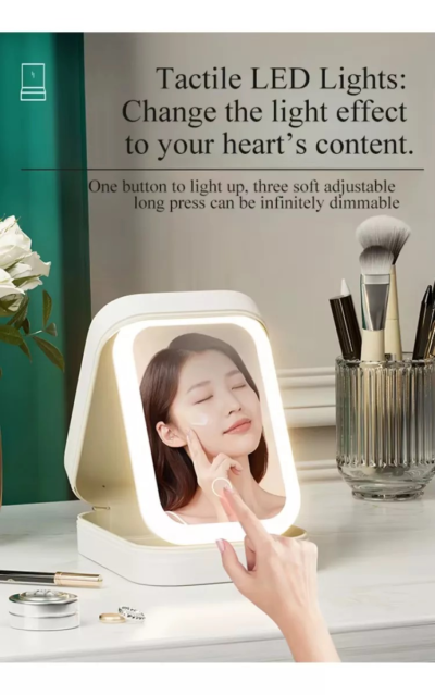 Organizador De Maquillaje Con Espejo Led - Imagen 9